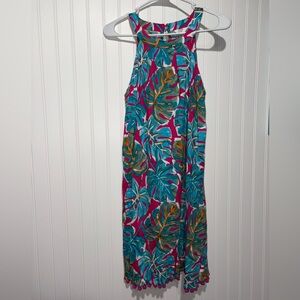 Crown & Ivy Tropical Leaf Print Dress| Size Petite XL